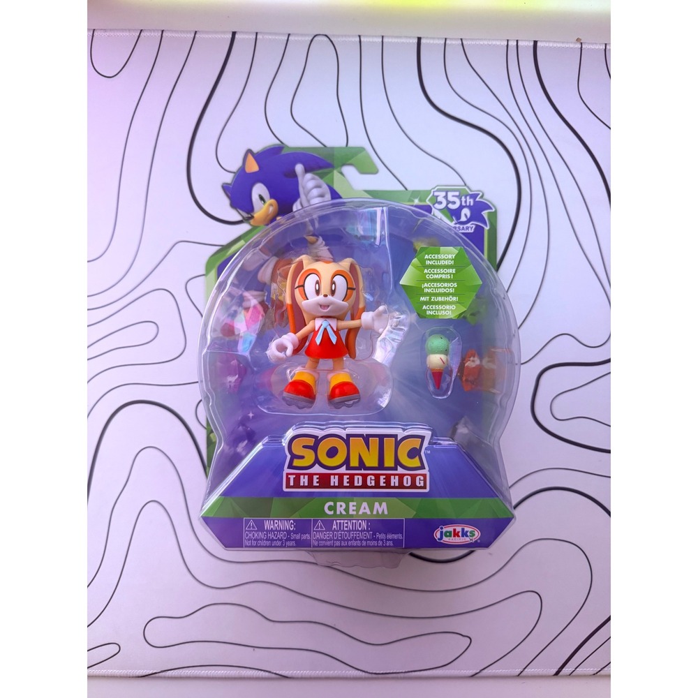 Jakks Pacific Sonic The Hedgehog Cream the Rabbit Figure 35th Anniversary NEW
